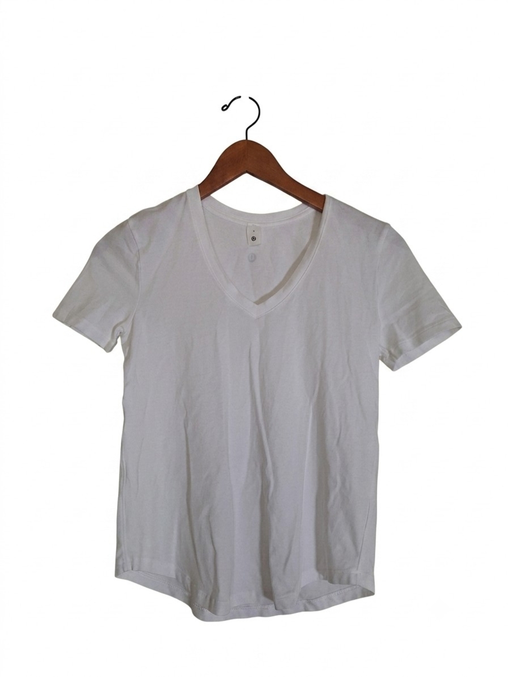 Lululemon Love Tee V-Neck White Pima Cotton T-Shirt Size 0